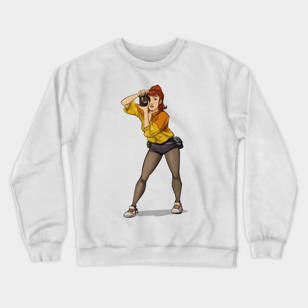 TMNT April O'Neil Crewneck Sweatshirt by markodjeska